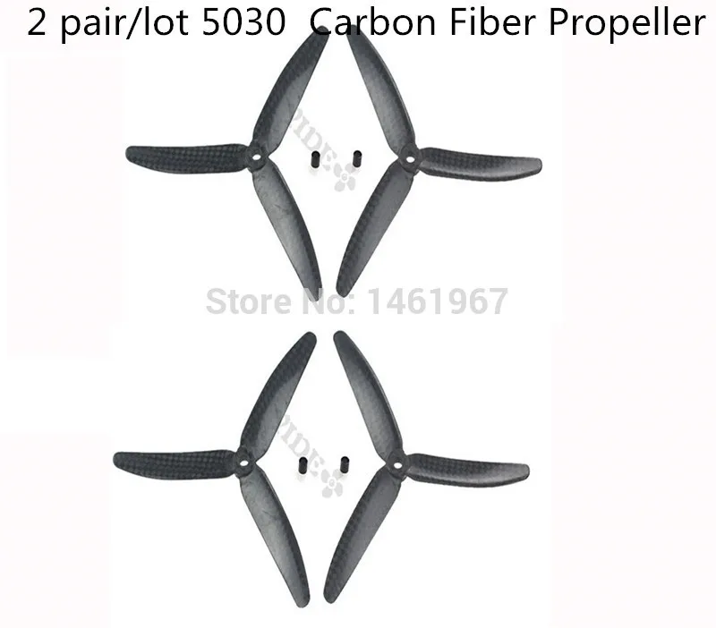 2 Pair 5030 5x3 Carbon Fiber CW/CCW Prop Propeller for Mini 250 RC Quadcopter 