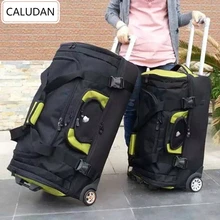 CALUDAN Большой Вместительный Дорожный чемодан, сумка на колёсиках из ткани Оксфорд, женская сумка на колесиках, Мужская 2" 30" дюймовая коробка