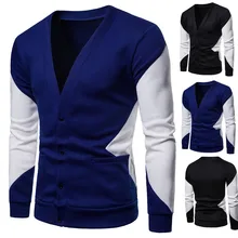 Кардиган осень зима мужской свитер пальто мужские осенние Лоскутные с длинным рукавом Вязаные Свитера Топ Блузка Кардиган Куртка женска