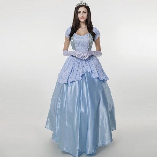

European and American women's clothing blue palace Halloween Costumes Sissi Cinderella dress queen stage play dress
