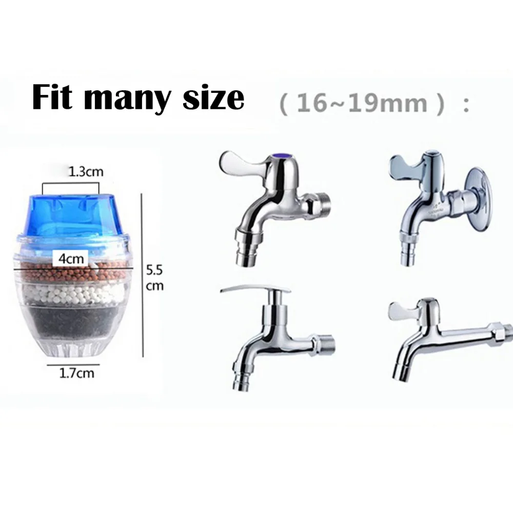 Home Water Purified Faucet Filter Bamboo Charcoal Penetration Purifier Kitchen Faucet Accessories Tap Zeolite Water Filter