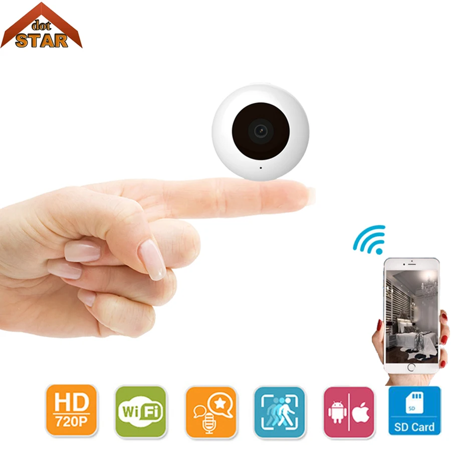 Mini Camera Wifi HD 720P Baby Kamera Wireless Body Camera Motion Unique Design Sport H.264 Night Vision Body Mini DV