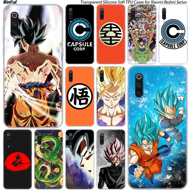 

Dragon Ball Z Goku Silicone Case For Xiaomi Pocophone F1 9T 9 9SE 8 A2 Lite A1 A2 Mix3 Redmi K20 7A Note 4 4X 5 6 7 Pro S2 Cover