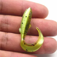 10pcs/lot 4.5cm 1g Soft Bait Fishing Shad Soft Worm Swimbaits Jig Head Soft Lure Bass Fishing Bait Fishing Lures