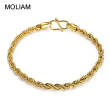 MOLIAM мужские браслеты и браслеты из нержавеющей стали браслет на запястье ручная цепь Модные украшения золотой цвет браслет для мужчин MLBL061