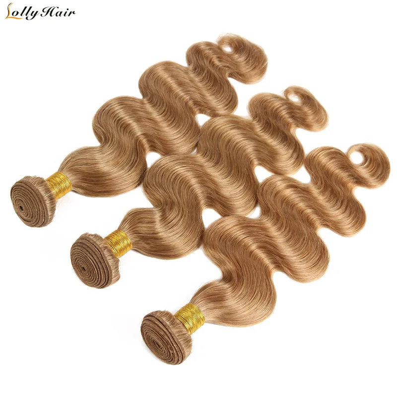ombre honey blonde light brown body wave hair bundles (8)