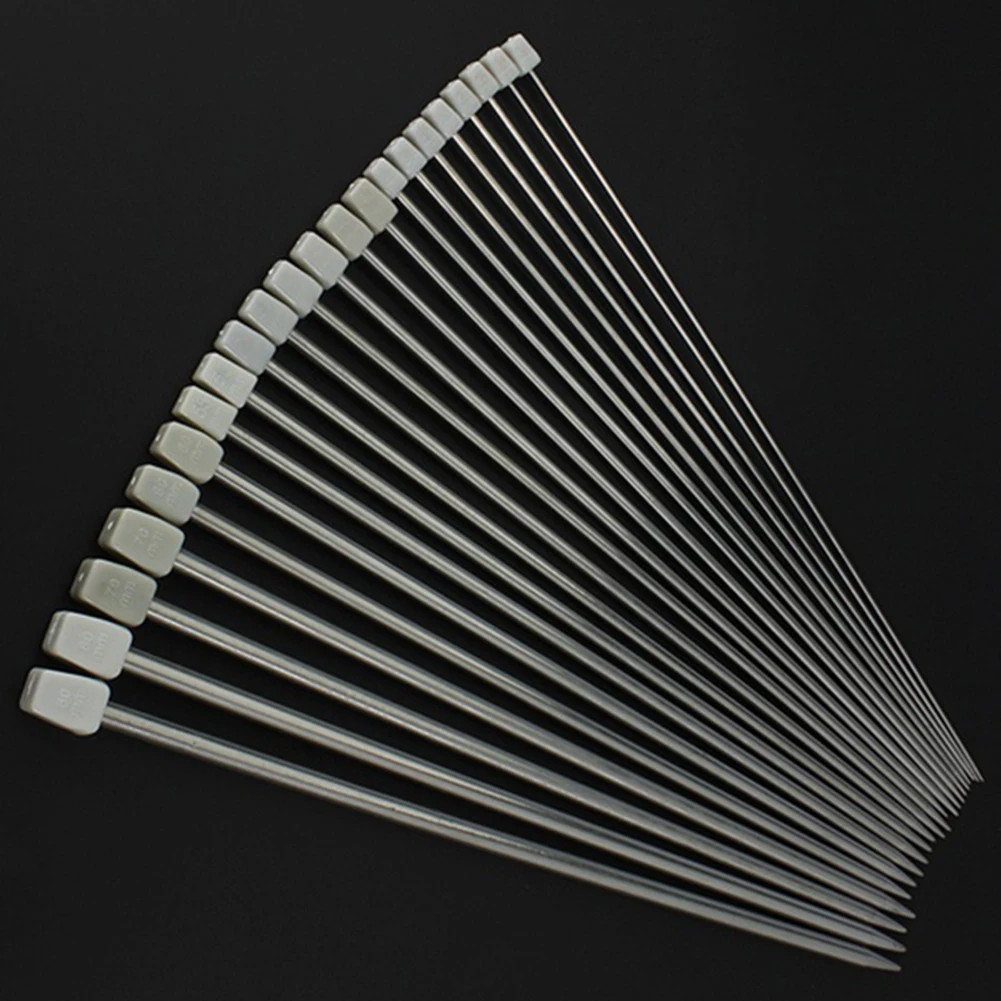 

11size 25cm 10" Stainless Steel Single Pointed Knitting Needles 2.0-8.0mm 22pcs