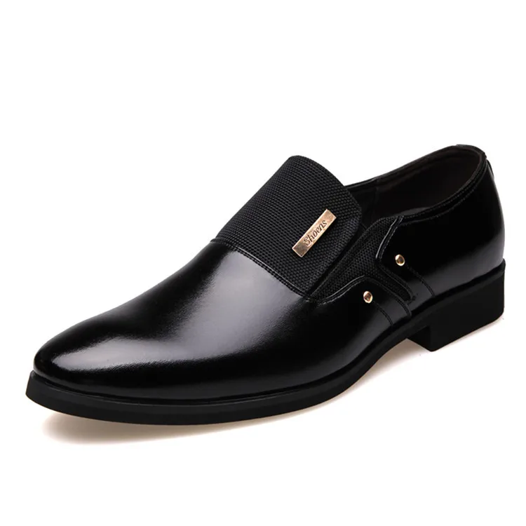 17 новая весенняя мужская обувь, мужская деловая обувь, повседневная кожаная обувь, мужская обувь 454647 - Цвет: Черный