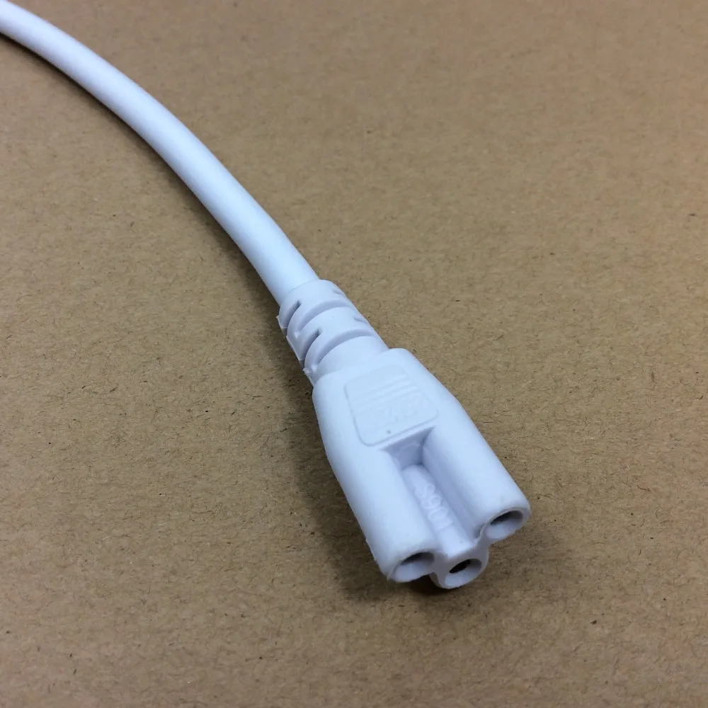 

200mm VDE PVC H03VV-F cable T5 T8 Connector Double Insulation with 3 conductor (cross section 0.75mm) for LED Led Tube Light