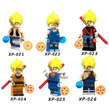 50 шт. строительные блоки Dragon Ball Z Goku Vegeta Hope Deadpool Красная стрела огонь мистер потрясающий для детей Детские игрушки