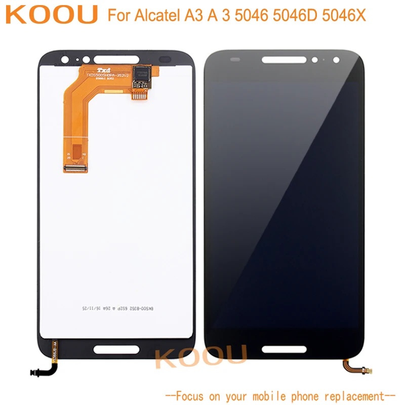 

For Alcatel A3 A 3 5046 5046D 5046X LCD Display + Touch Screen Dightizer Assembly Replacement For Alcatel 5046 LCD Screen