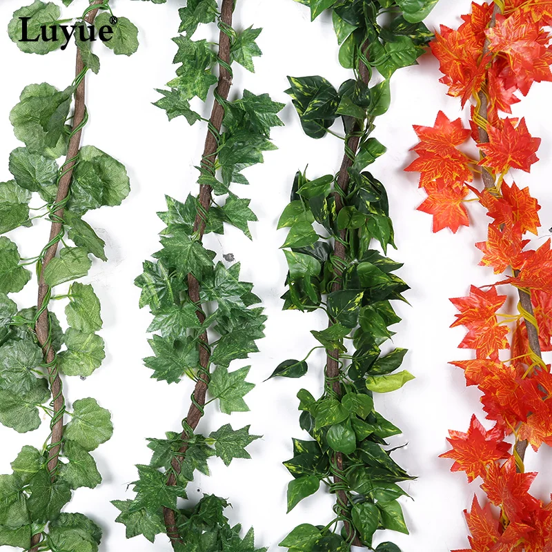 Luyue искусственный лист плюща гарлэнд растения вайн поддельные листва цветы домашнего декора 7.5 футов