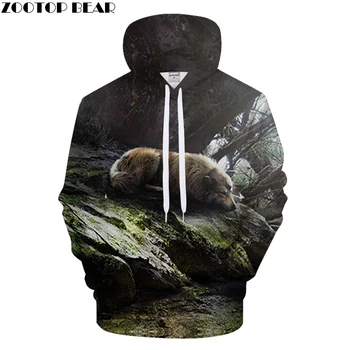 

Sleeping 3D Hoodies Men Wolf Sweatshirt Harajuku Tracksuit Casual Pullover Print Hoody Funny Coat Brand 2018 DropShip ZOOTOPBEAR