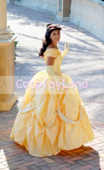

Princess Belle Cosplay Costume Dress from Beauty and the Beast Cosplay Costume for Women Halloween Party Cosplay Costume