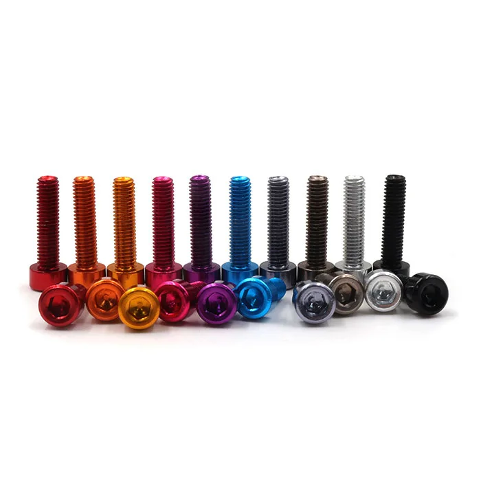 

5pcs M8 M10 inner hexagon bolts circle column head screw cup bolt 6063 aluminum alloy optional 10mm-100mm length silver color