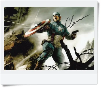 

signed Chris Evans autographed original photo Captain America 7 inches freeshipping 2 versions chosen 062017