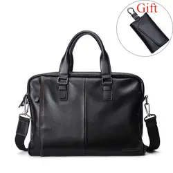 Новая модная мужская сумка из натуральной кожи мужской портфель большой емкости Деловые сумки Мужская сумка для ноутбука сумки