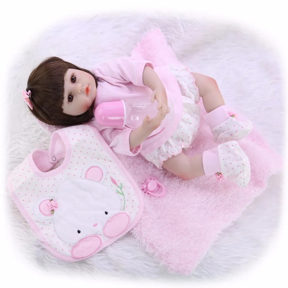 45 см Реалистичная кукла-Пупс baby reborn Toys Силикон+ хлопок тело живое reborn baby принцесса куклы детские игрушки для детей