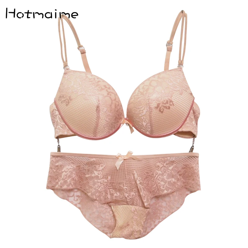 New Deep U Push Up Bra Set france brand bra sets sexy lingerie Women underwear brief Intimates | Женская одежда