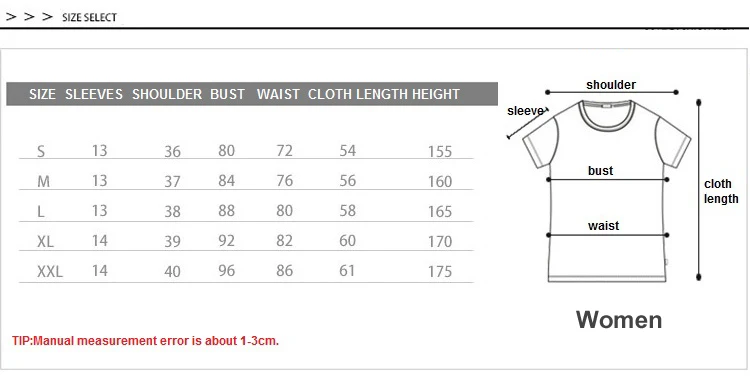 women ttsize