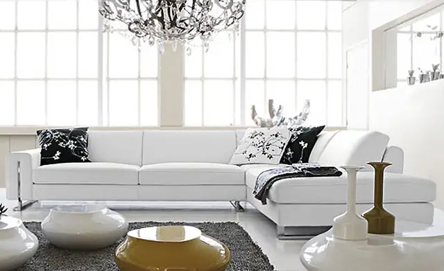 Us 1599 0 Free Shipping Small L Shaped Simple White Cattle Leather Modern Sofa Best Home Furniture Lc9108 In Living Room Sofas From On