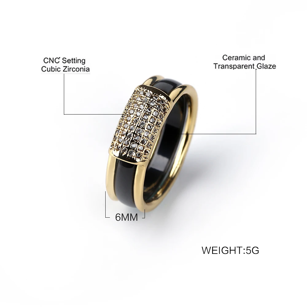 2 pcs/Set 585 Gold Rings Bling Rhinestone 2 Layer Detachable Ceramic Rings for Women finger rings fashion rings fashion ring metal rings gold rings