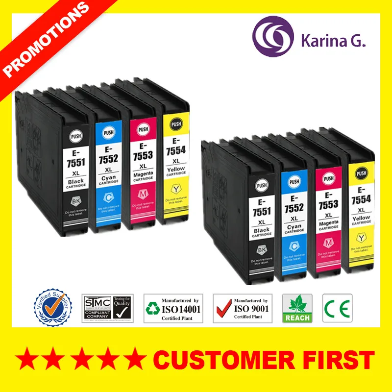 

Compatible ink cartridge for Epson T7551 T7541 T7561 For EPSON Workforce Pro WF-8090DW 8090DWF 8510DWF 8010DW 8590DWF etc.