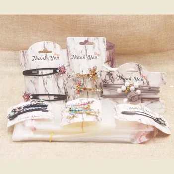

Zerong Marble styles MULTI jewelry package & display cards new arrival hair clip/claw accessoreis package card50+50oppbagper