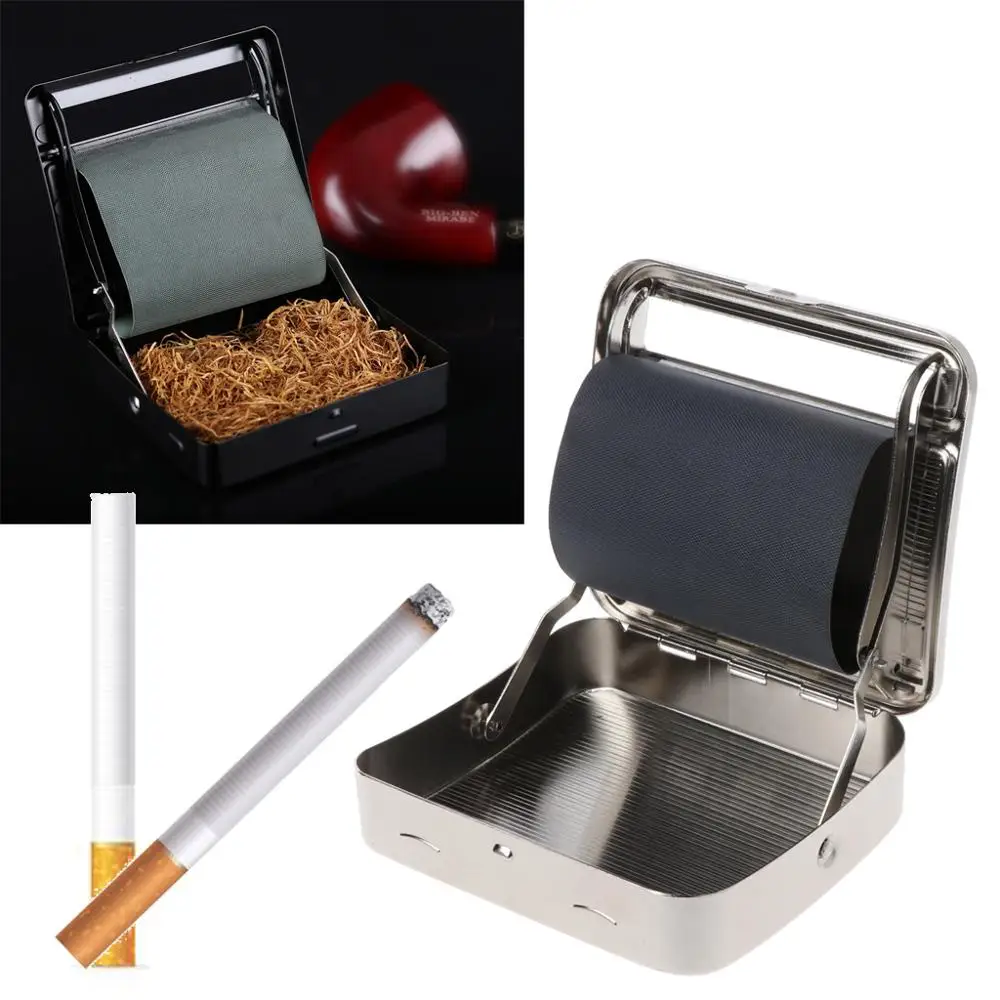 

70mm Tobacco Rolling Box Metal Automatic Cigarette Smoking Roller Machine New-P101