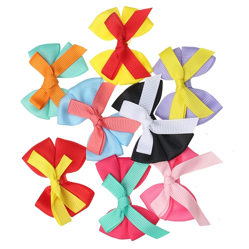

30pcs CorrugatedSatin Ribbon Flowers Bows Ribbons For Crafts Grosgrain Bow Tie Scrapbooking Wedding Decoration Fit Hair Clip Diy