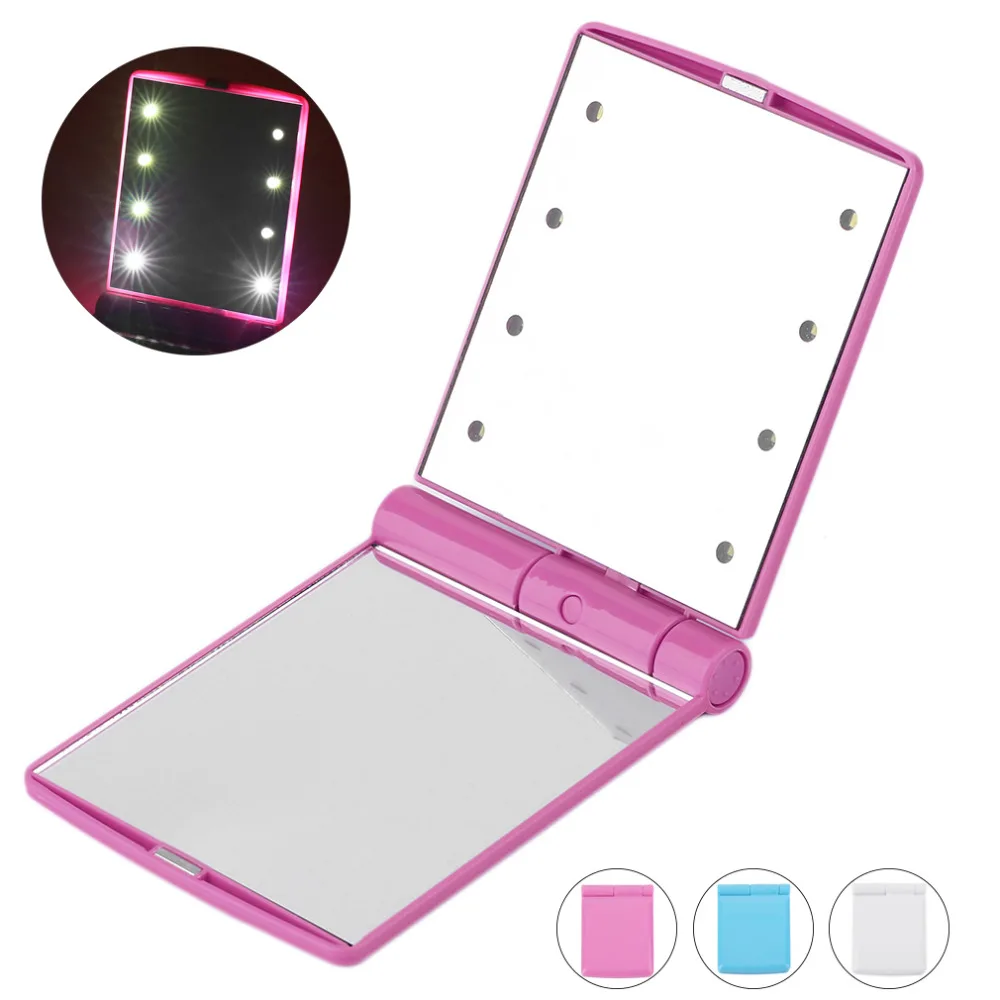 8 LED Lights Women Facial Makeup Cosmetic Mirror Low Power Comsumption