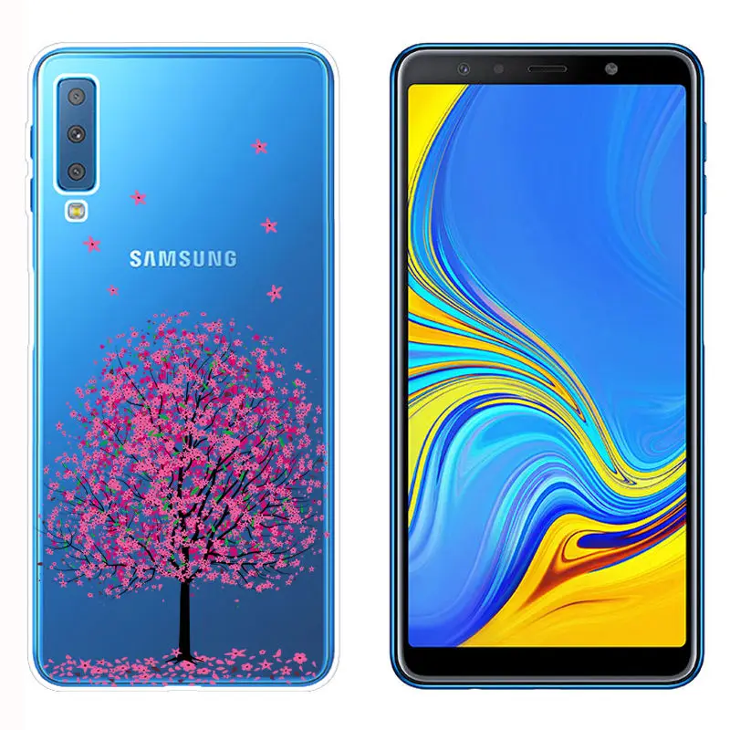 Soft TPU Fundas for Samsung A750 Smart Back Phone Cover for A6 A8 Plus 2018 Galaxy A9 2018 Clear Silicone Case for A520 A7 2018 (41)