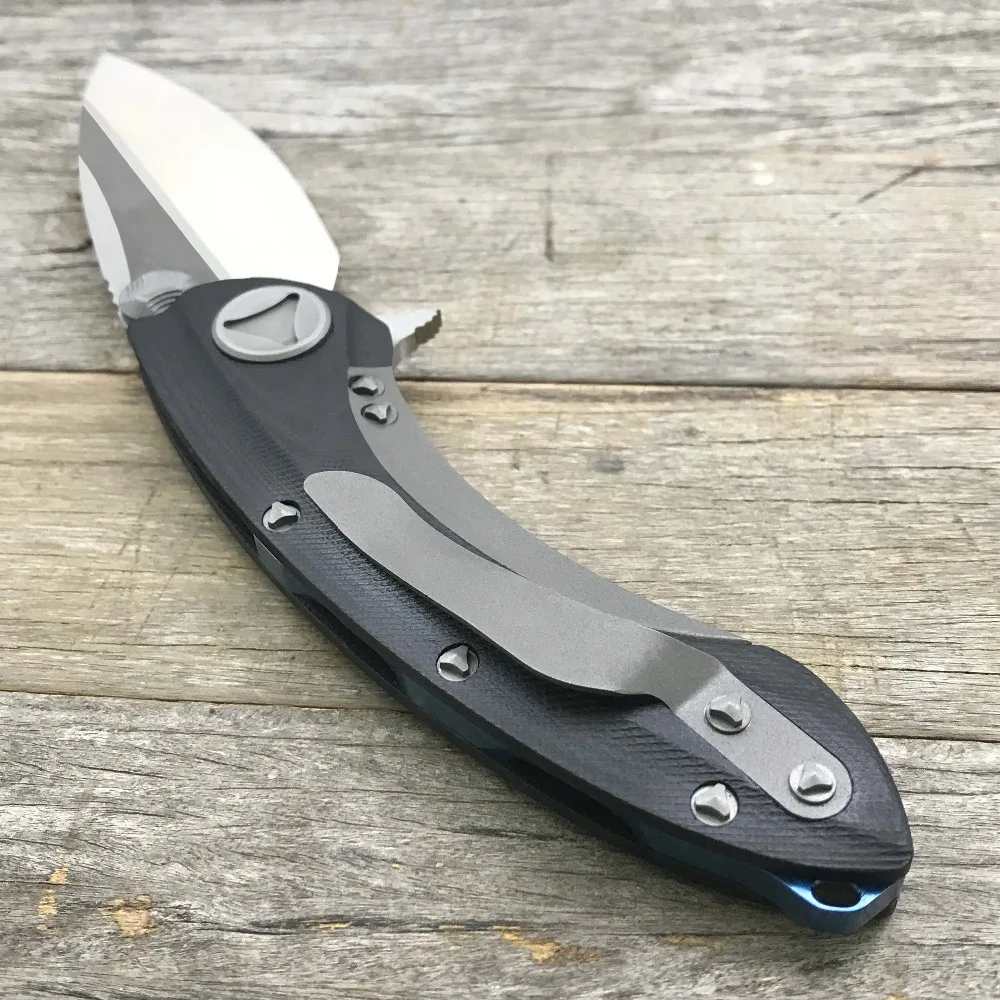LDT Whale Shark Folding Knife D2 Blade Titanium G10 Handle Flipper Camping Outdoor Pocket Knife Survival Hunting Knives EDC Tool LDT Whale Shark Folding Knife D2 Blade Titanium G10 Handle Flipper Camping Outdoor Pocket Knife Survival Hunting Knives EDC Tool
