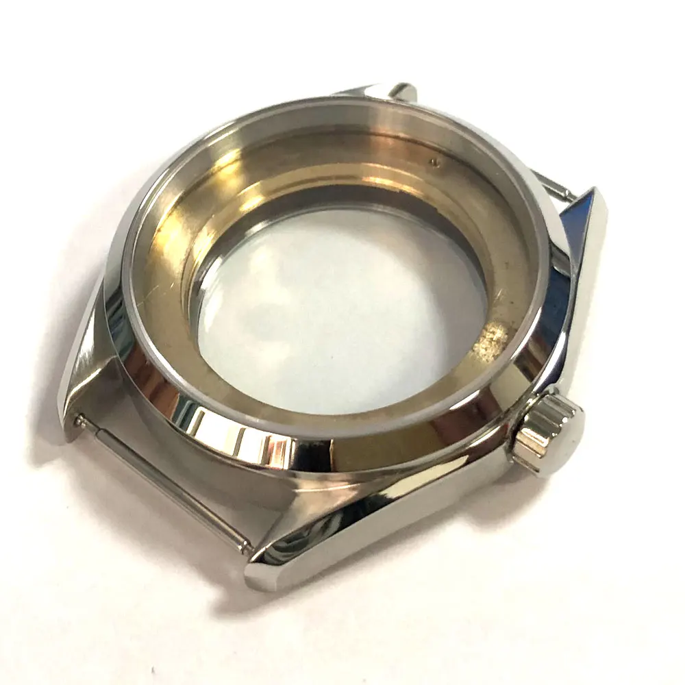 Роскошный 41 мм серебристый чехол для часов из нержавеющей стали, подходит для ETA 2836 mingzhu/DG 2813/3804 miyota 8205/8215/821A