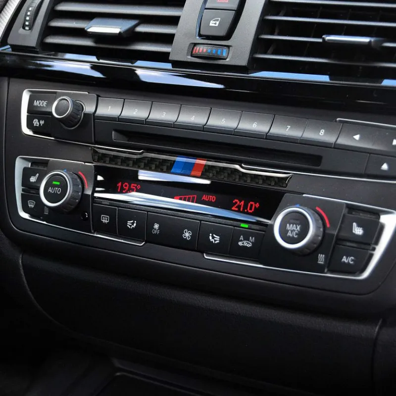 

For BMW F30 F34 3 Series Carbon CD Decorative Strip Auto Sticker Interior Decoration for 320i Intimate Car Styling Accessories