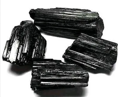 

4 Pieces natural Black tourmaline Crystal healing mineral specimens 124g