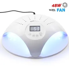 SUN669 48 Вт УФ светодиодный светильник ледяные лампы Гель-лак для ногтей сушилка для маникюра сушильная машина для двух рук с вентиляторами все гель-ногти искусство