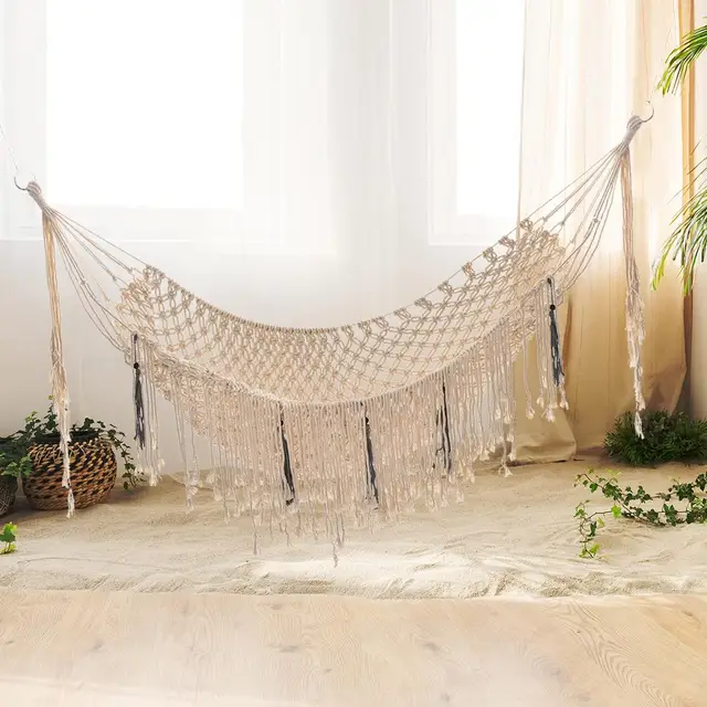 Best Offers Cotton Hand-woven Outdoor Leisure Chair Hammock Home Indoor Wall Hangings Hammock Single Person Hammock For Yard Garden 1PC J2