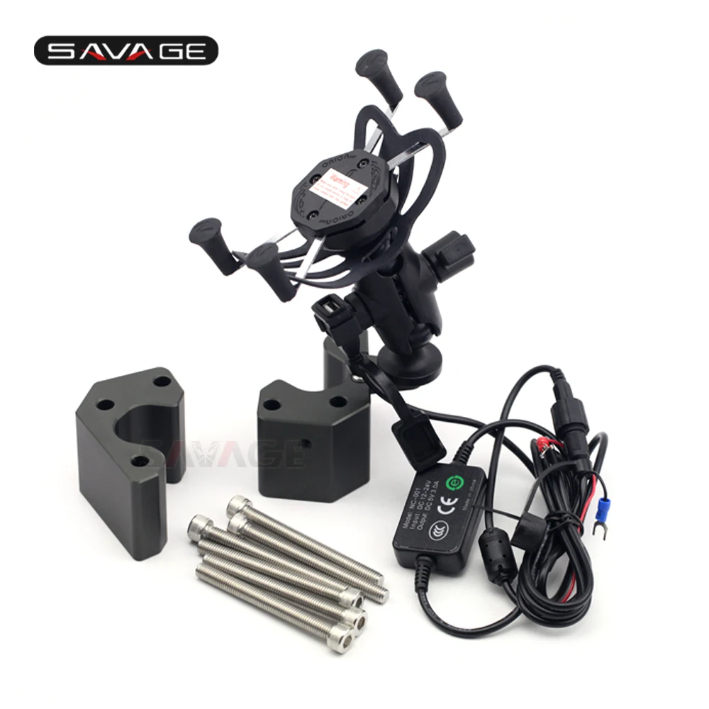 

Handlebar Riser Phone Holder For KAWASAKI GTR1400 CONCOURS 14 ZG1400 2008-2018 Motorcycle GPS Navigation Bracket USB Charger
