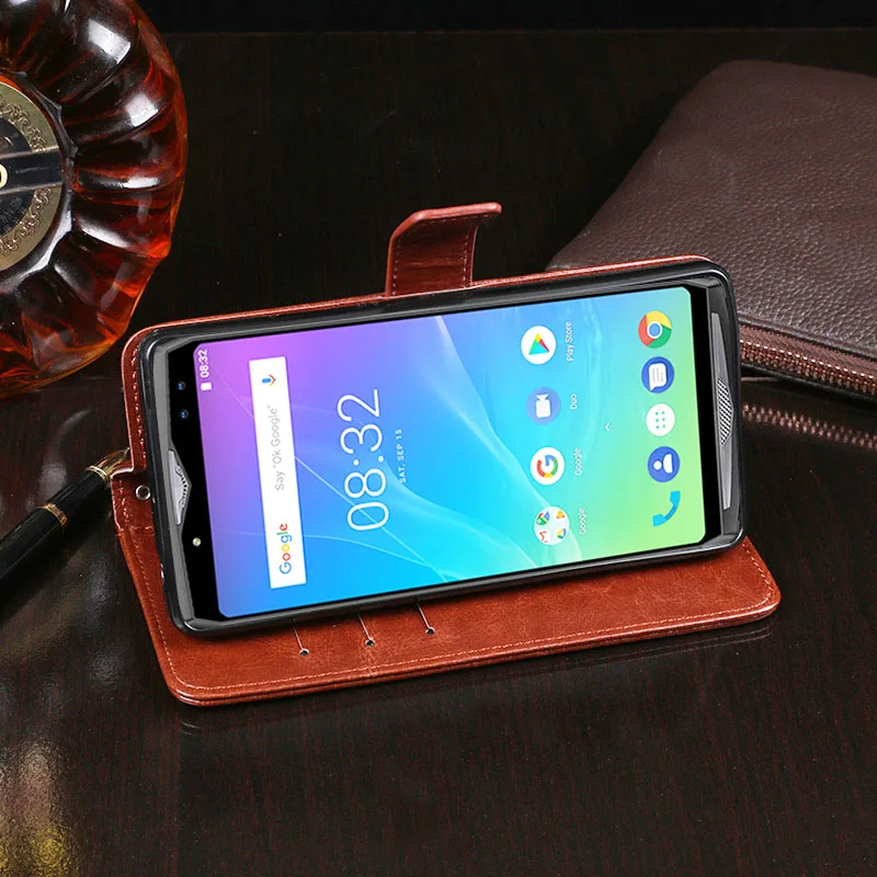  For Ulefone Power 5 Case 6.0'' Business Stand Flip Wallet Leather Fundas Case for Ulefone Power 5 C