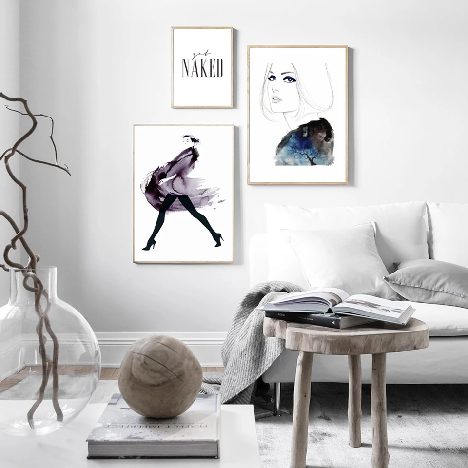 Watercolor-Girl-Naked-Quotes-Wall-Art-Canvas-Painting-Nordic-Posters-And-Prints-Black-White-Wall-Pictures (3)