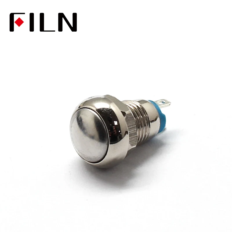 8mm Domed Ball head Thread Multicolor 2 Pins Momentary Push Button Switch