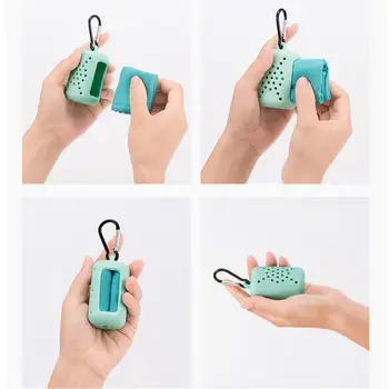 

Travel Quick-drying Towel Outdoor Creative Silicone Microfiber Ice-sensing Sports Towel For Storage Compact Quick Dry Towel