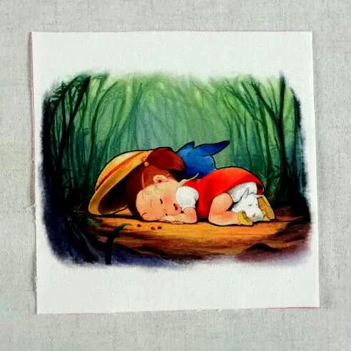 Хлопковая холщовая ткань мультфильма Хаяо миядзяки; серии лоскутное diy швейная ткань Ремесленная Украшение для детской комнаты 15x15 см D30