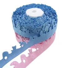 1Roll 20Yards 3/4″ Terylene Bear bibs Bottle ribbon Baby shower ribbons For packing applique party decoration 20mm
