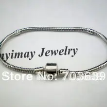 Модный браслет из сплава змеиной цепи, Европейский очаровательный браслет из бисера, 20 шт./партия