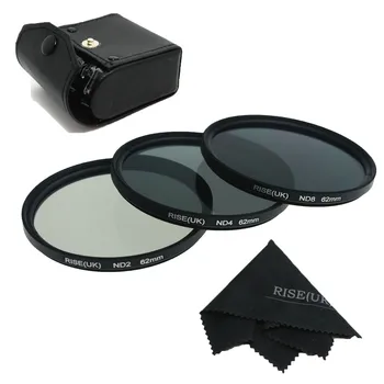 

RISE(UK) 62MM Neutral Density Filter Lens Set Kit ND2 ND4 ND8 ND 2 4 8 free shipping with track number
