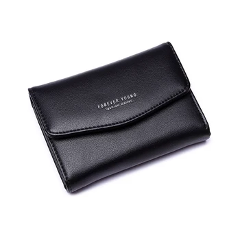 

New Small Women Wallets Fashion Brand PU Leather Purse For Women 2019 Top Ladies Card Bag Clutch Woman Female Money Clip Wallet