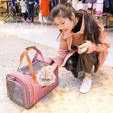 Кошка и сумка для домашних собак для переноски путешествия Крест Собака сумка ткань Оксфорд льняная кошка сумка