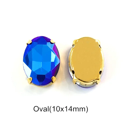 10x14mm---20PCS 20 шт Сапфир AB смешанные формы Размеры пришить стразы с коготь Flatback Стекло шитье стразами камни для Сделай Сам одежда B1148 - Цвет: 10x14mm---20PCS